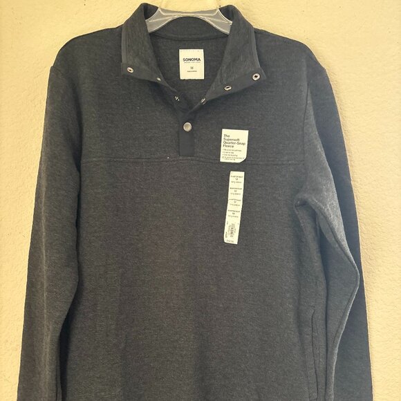 Sonoma Other - NWT Sonoma Supersoft Sweater Fleece | Dark Gray | SIZE M